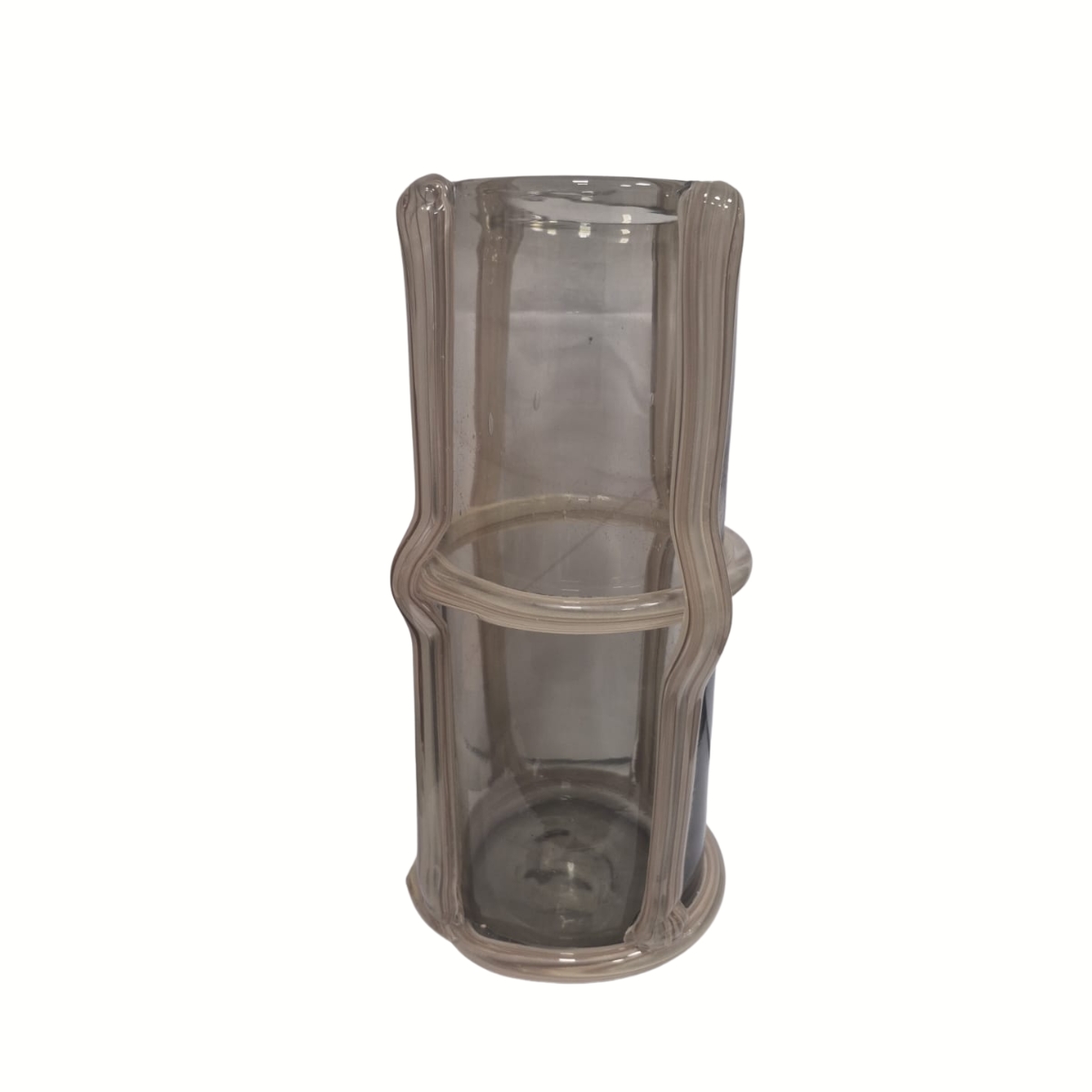 Vaso Decorativo em Vidro Fumê – G