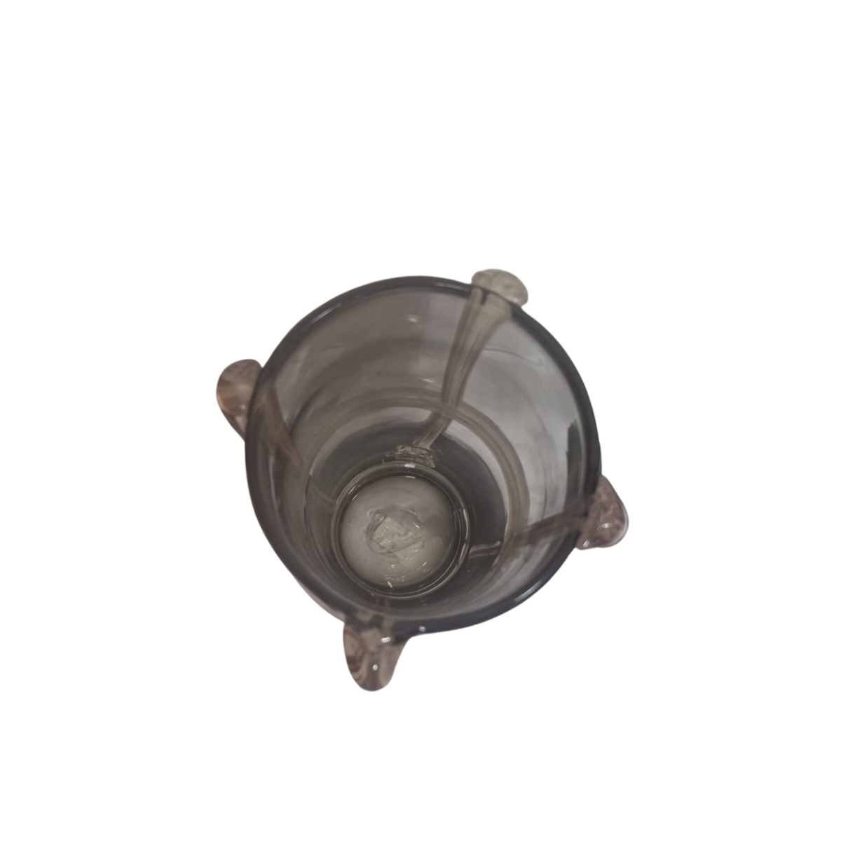 Vaso Decorativo Em Vidro Fumê P - Imagem 2