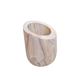 Vaso Decorativo em Mármore com Boca Chanfrada