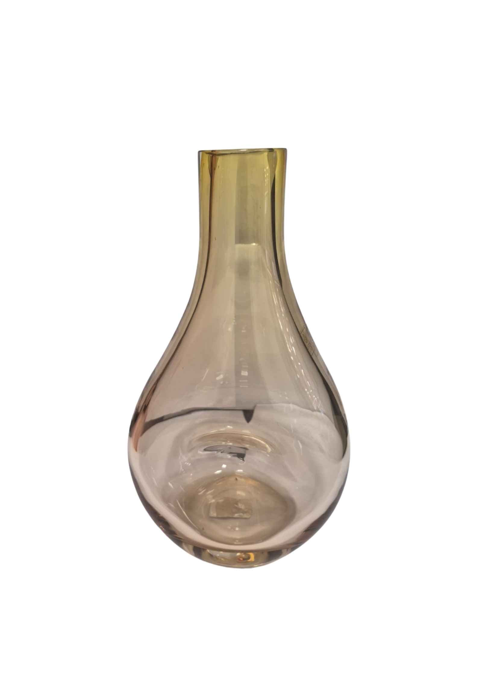 Vaso De Decoração Em Murano Veritas Ambar G