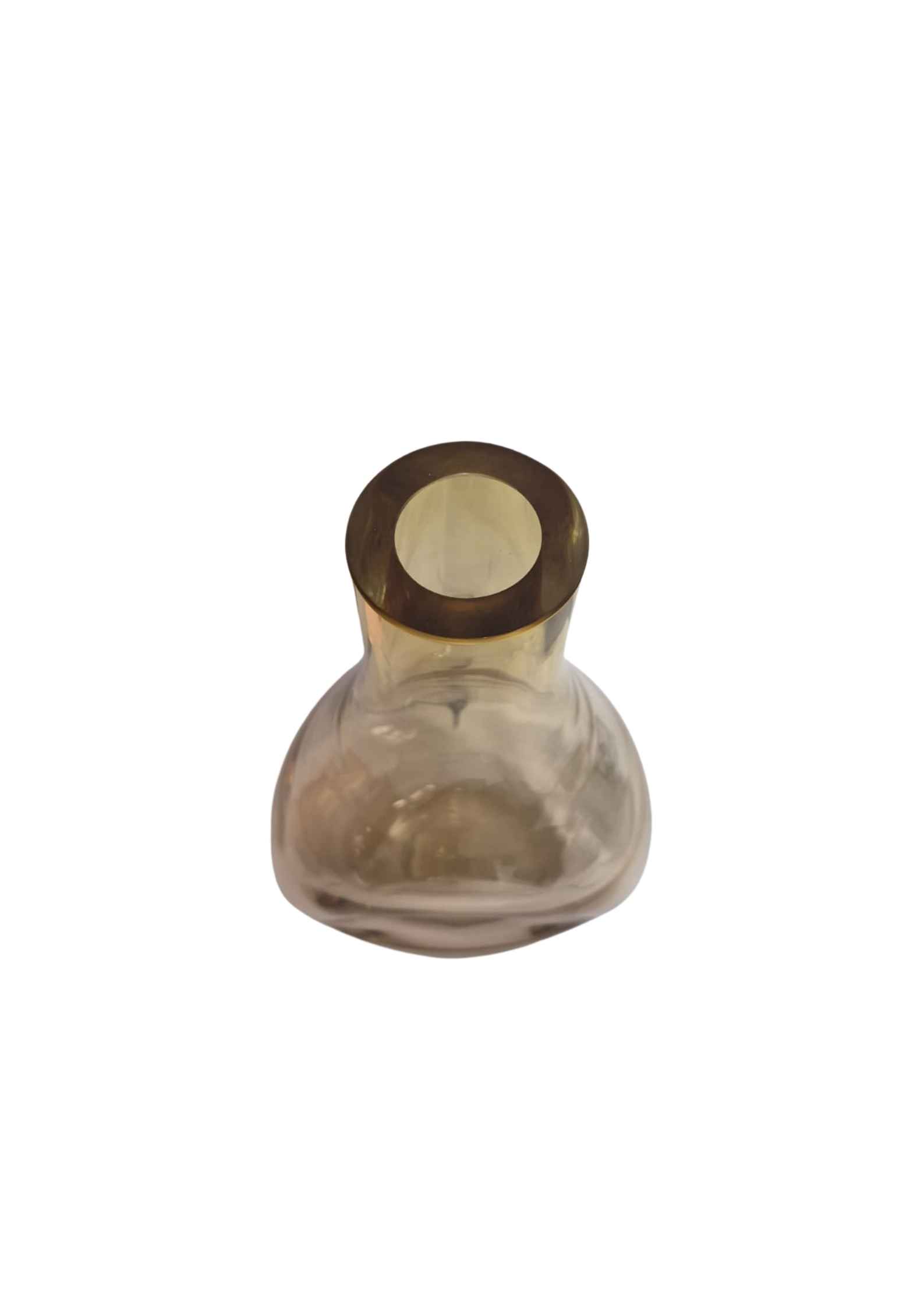 Vaso De Decoração Em Murano Veritas Ambar G - Imagem 2