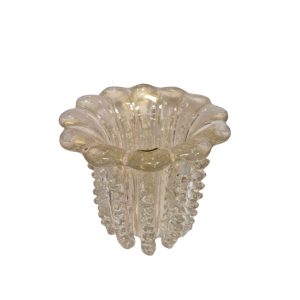 Vaso Decorativo em Murano Transparente com Ouro Pierre M