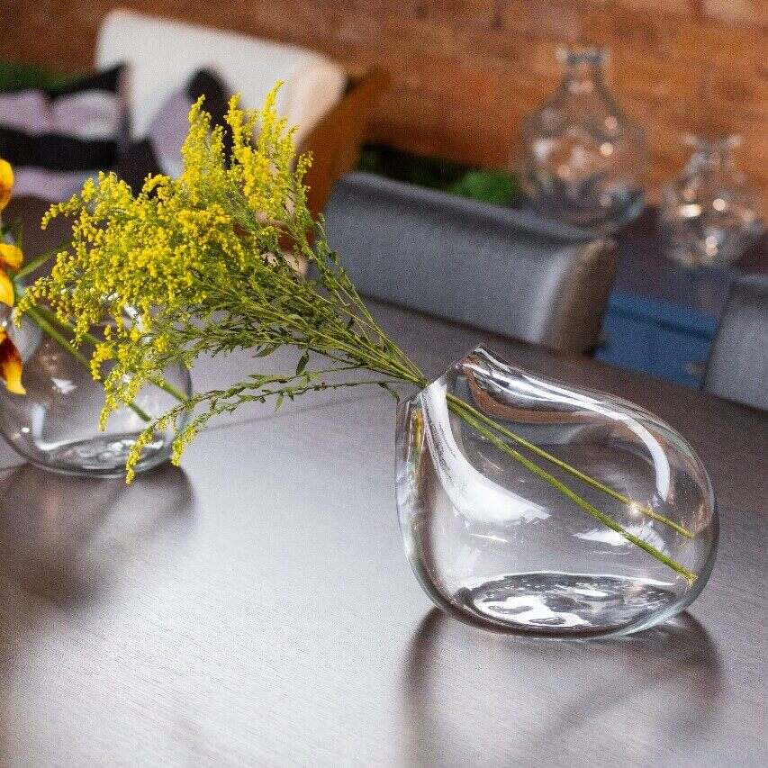 Vaso Decorativo Em Murano Estelar Grafite - Imagem 2