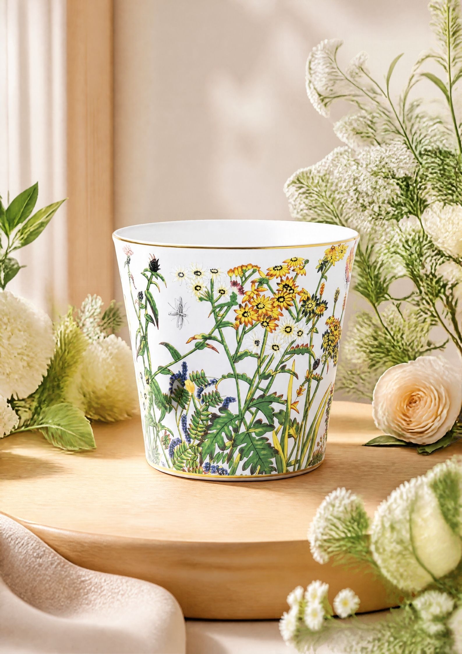 Vaso Decorativo em Porcelana Florido G - Imagem 2