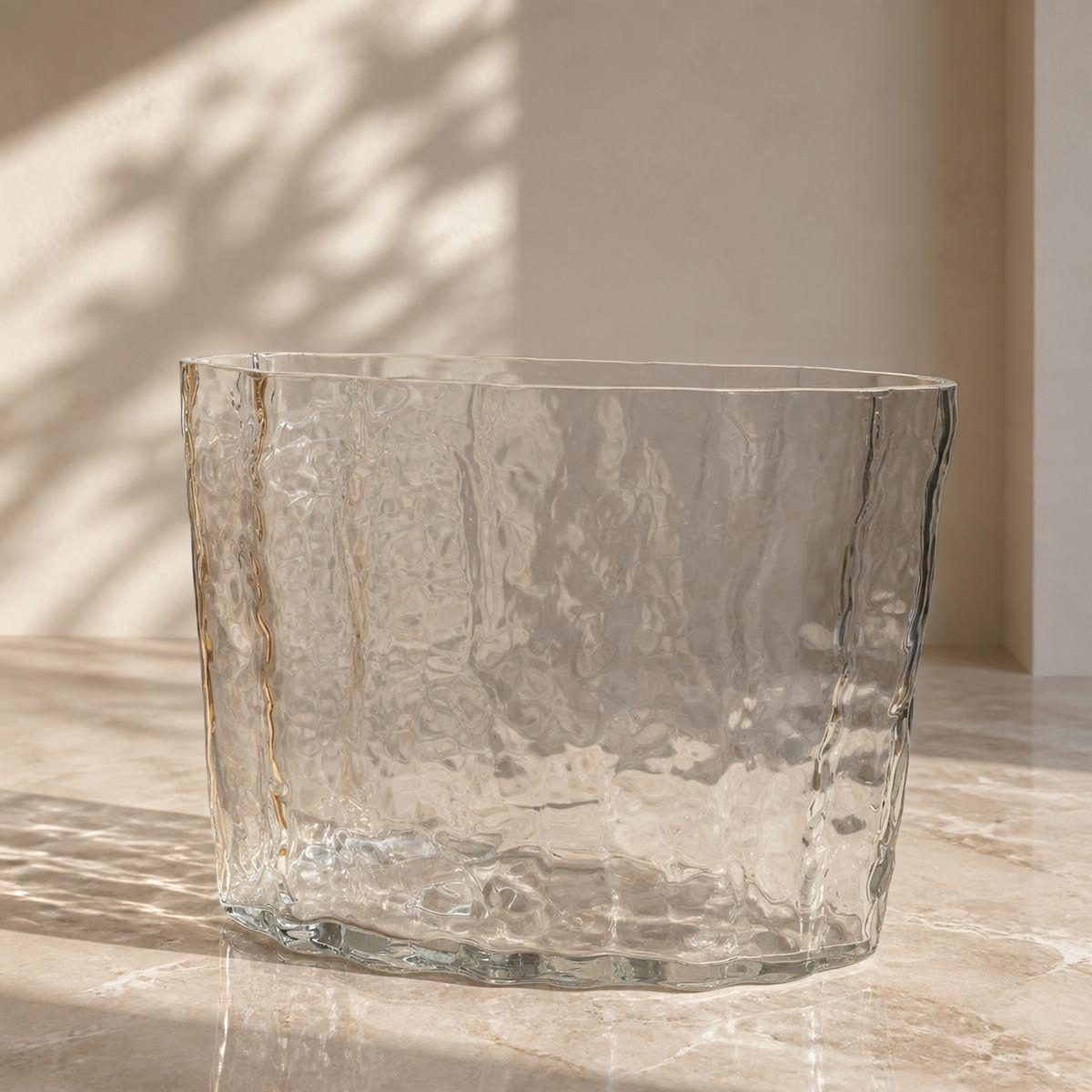 Vaso Decorativo em Vidro com Relevo - Imagem 3