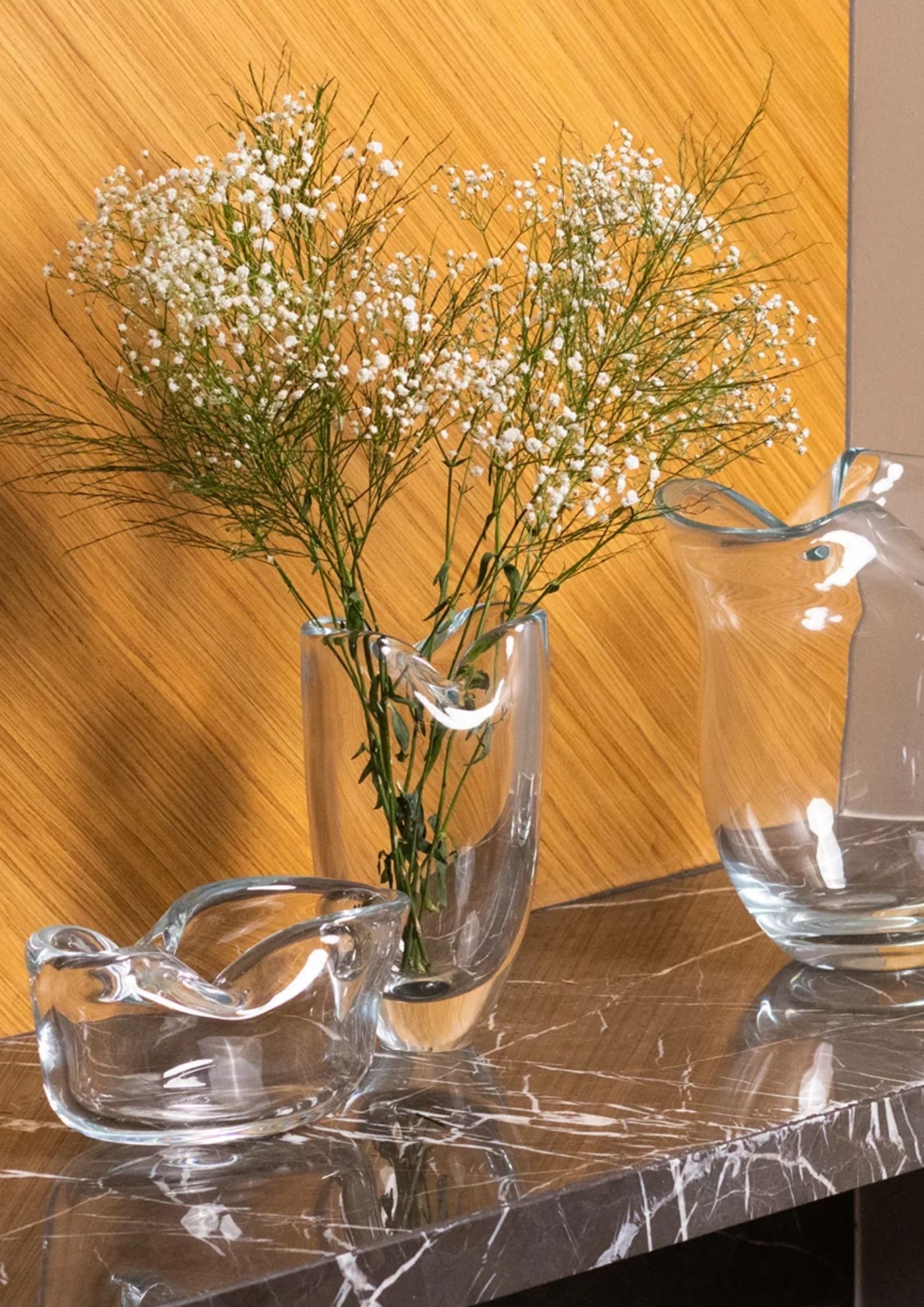 Vaso De Decoração Em Murano Flare Transparente - Imagem 2