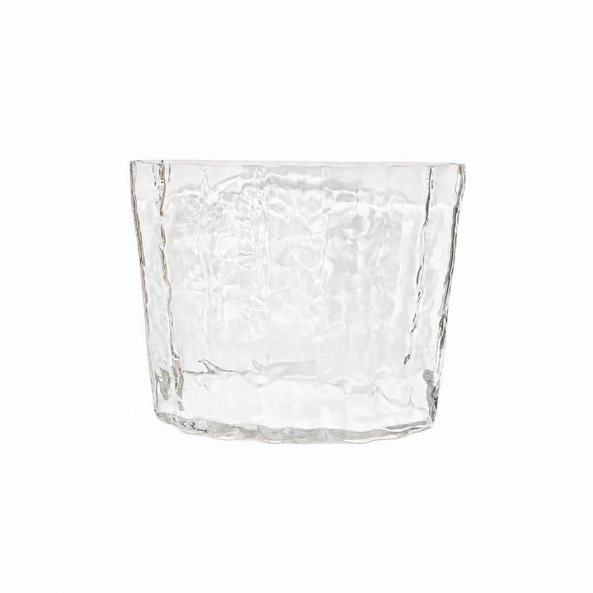 Vaso Decorativo em Vidro com Relevo