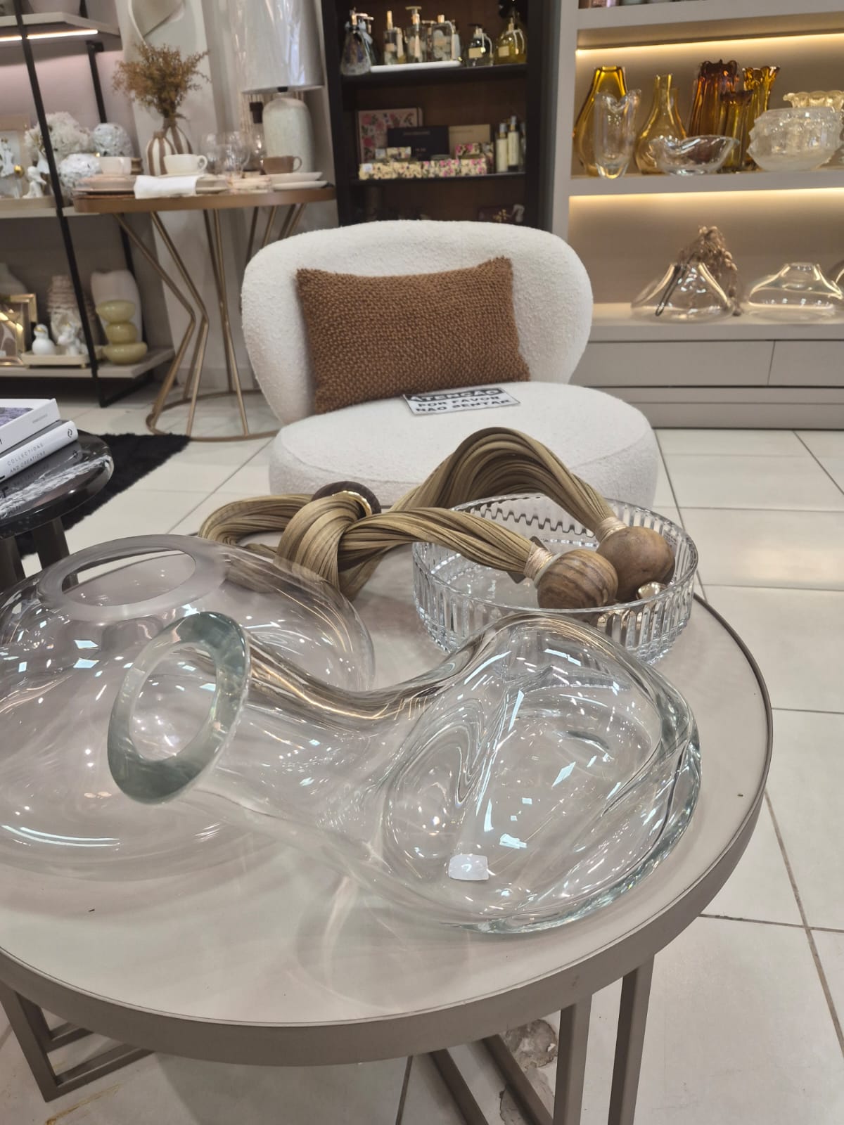 Vaso De Decoração Em Murano Liora Transparente - Imagem 4